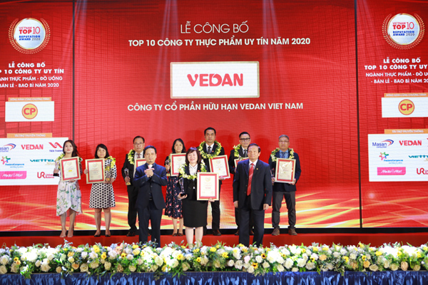 Vedan Việt Nam vào top 10 công ty uy tín ngành Thực phẩm - Đồ uống 2020