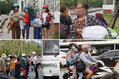 Bão số 9 tan, dân vùng biển Quảng Ngãi rời khu tránh trú về nhà
