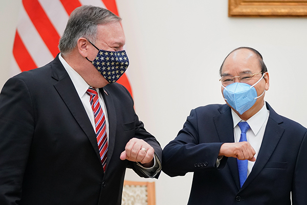 Hình ảnh Thủ tướng Nguyễn Xuân Phúc tiếp Ngoại trưởng Mỹ Pompeo