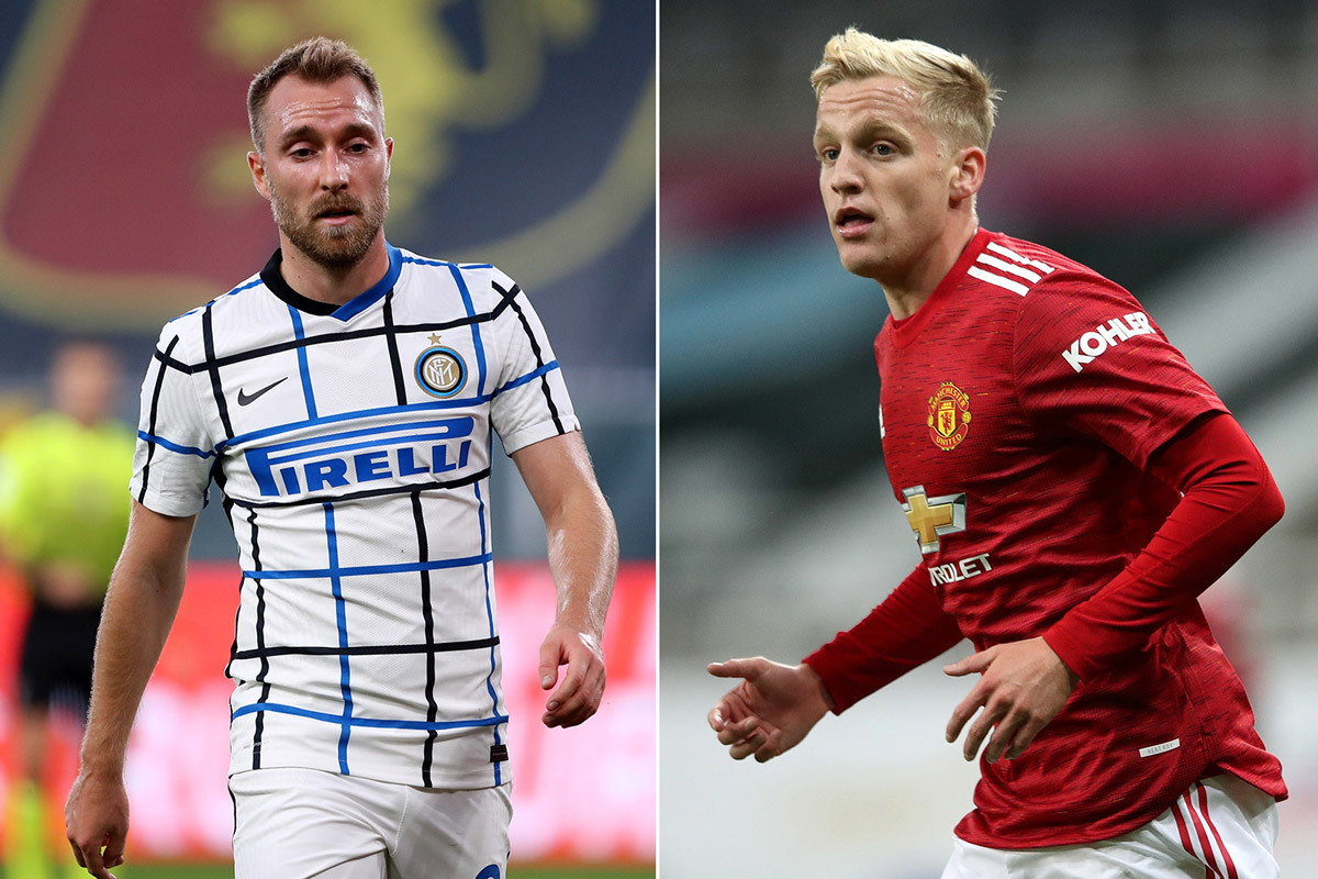 Inter và MU đổi Eriksen lấy Van de Beek