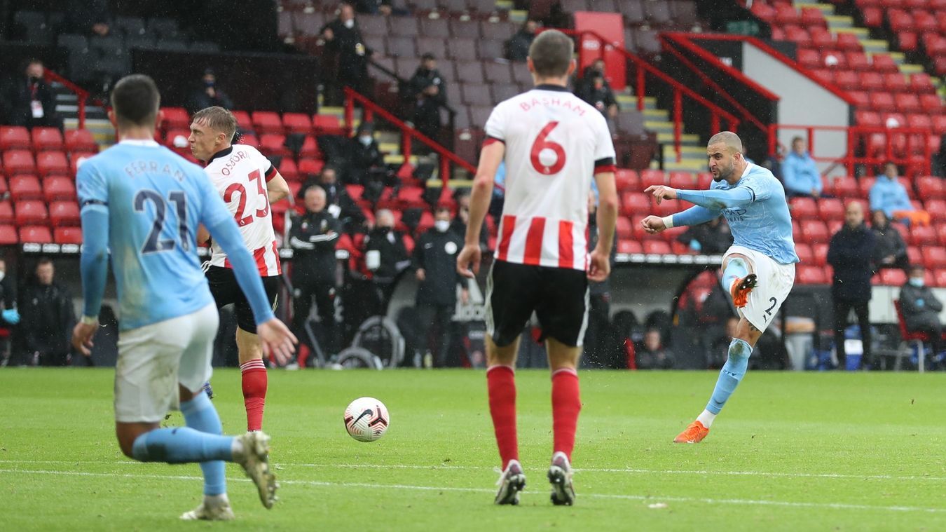 Walker lập siêu phẩm, Man City thắng nhọc Sheffield Utd