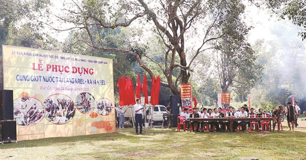 Unique water ceremony of the Jrai people