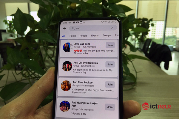 Facebook: Thiên đường cho hội nhóm anti, bôi xấu người khác