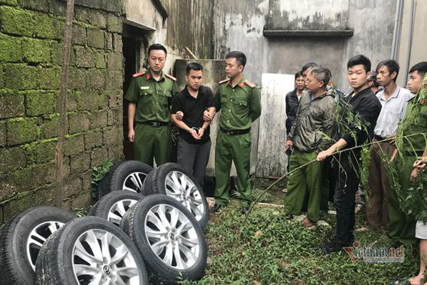 Nam thanh niên trộm hàng loạt bánh ô tô ở Nghệ An sa lưới