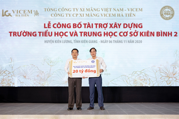 Vicem Hà Tiên tài trợ 20 tỷ đồng xây trường học tại Kiên Giang