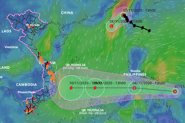Thêm áp thấp mới sắp kéo vào Biển Đông khi bão số 11 vừa suy yếu