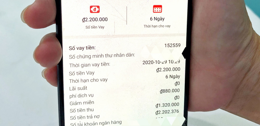 Vay 1 triệu đồng qua app, chưa đầy tháng, nhận thông báo nợ 90 triệu