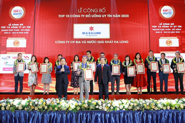 Bia Hạ Long 2 năm liền lọt Top 10 công ty đồ uống uy tín
