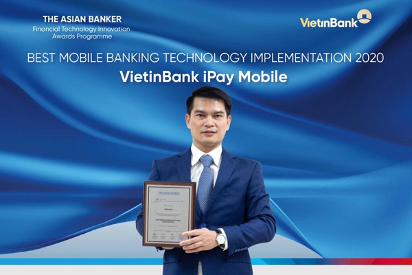VietinBank iPay Mobile đạt giải Ứng dụng công nghệ ngân hàng trên điện thoại tốt nhất