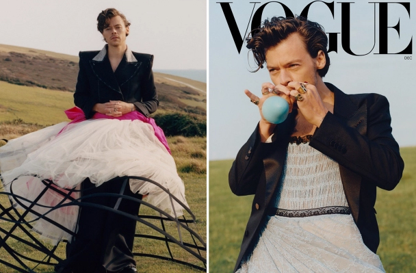 Nam ca sĩ đầu tiên trong lịch sử mặc váy lên trang bìa Vogue Mỹ