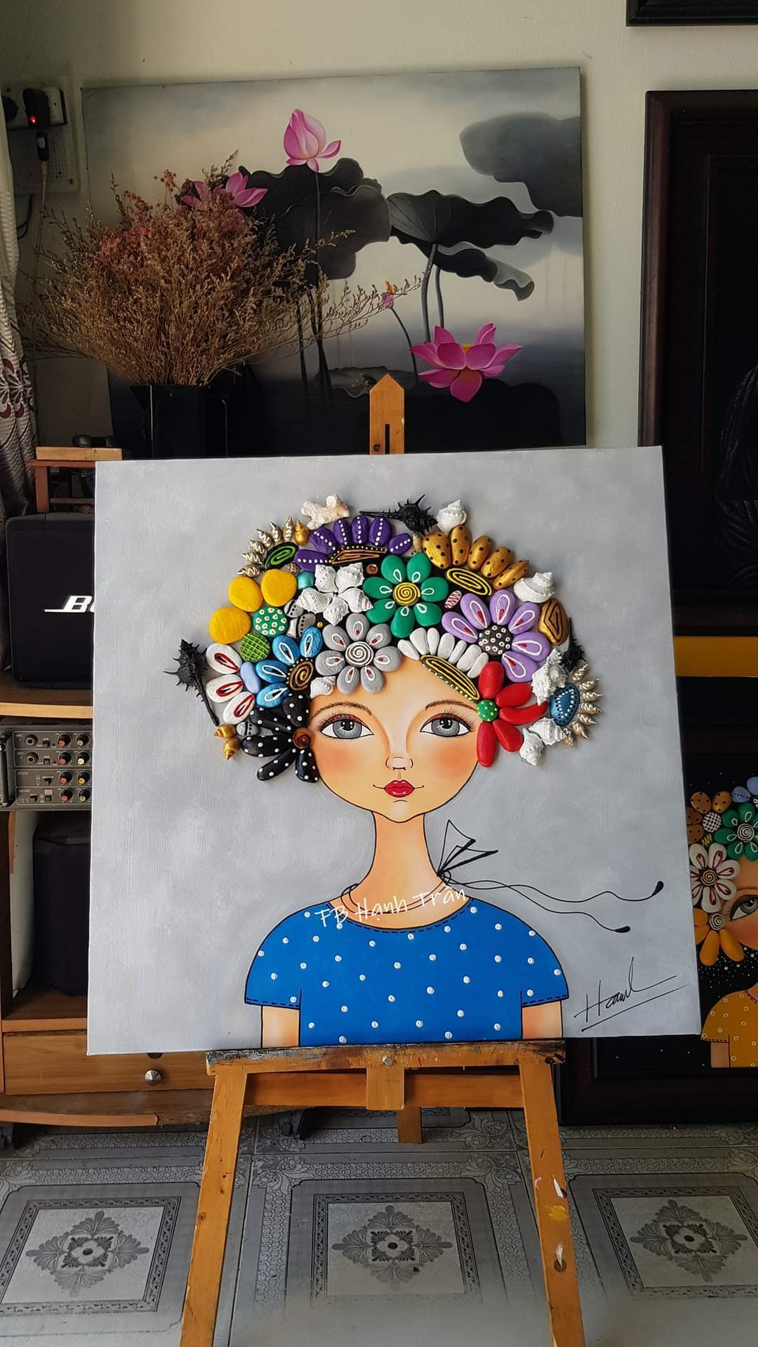 Bà mẹ làm tranh đẹp mê ly từ phế liệu bỏ đi