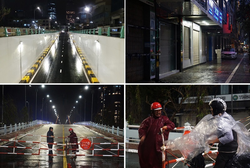 Bão 13 áp sát đất liền, Đà Nẵng phong tỏa cầu, đường phố vắng tanh