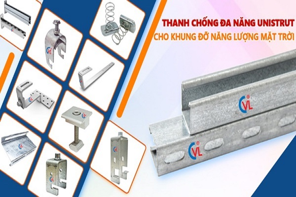 Các loại thanh Unistrut dùng để lắp khung điện năng lượng mặt trời