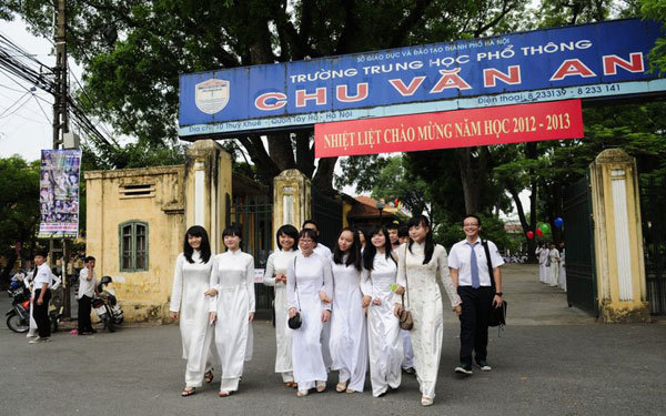 Beauty of the school named after Vietnam's famous pedagogue Chu Van An