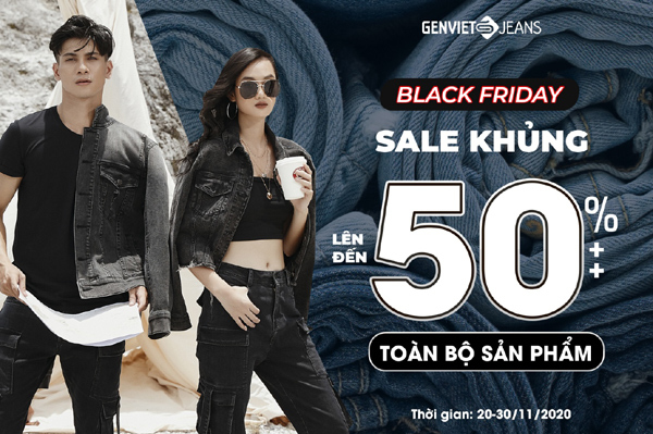 Thời trang Genviet Jeans ưu đãi đến 50%++ dịp Black Friday