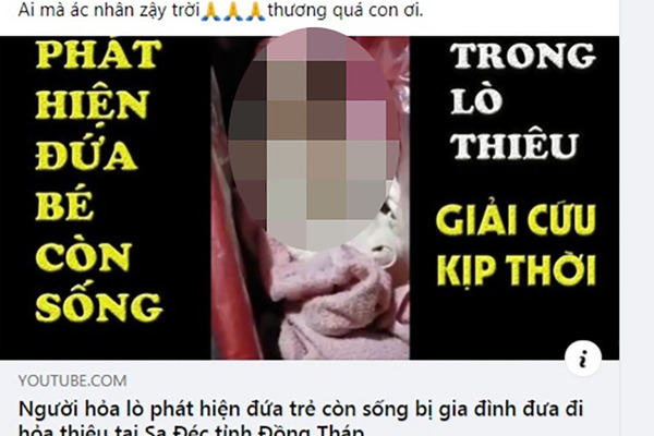 Thực hư bé gái 4 tháng tuổi còn thở được đưa đến lò hỏa táng ở Đồng Tháp