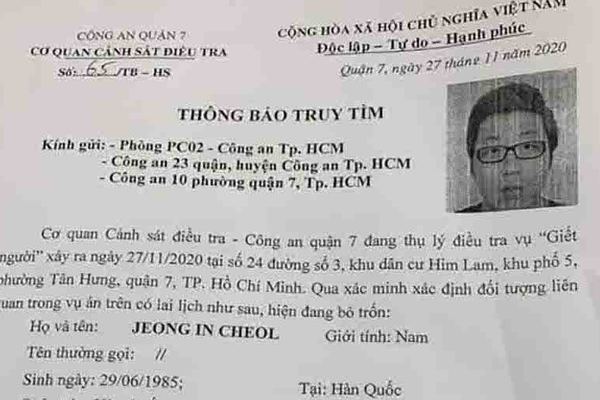 Vụ thi thể trong valy: Công an truy tìm nghi phạm là doanh nhân Hàn Quốc