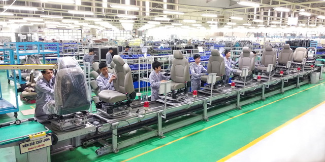 Thaco tăng xuất khẩu linh kiện ghế ô tô