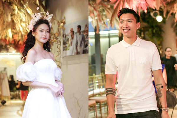 Đoàn Văn Hậu đi xem show thời trang Doãn Hải My làm vedette