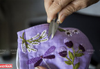 Hand-embroidered masks during COVID-19