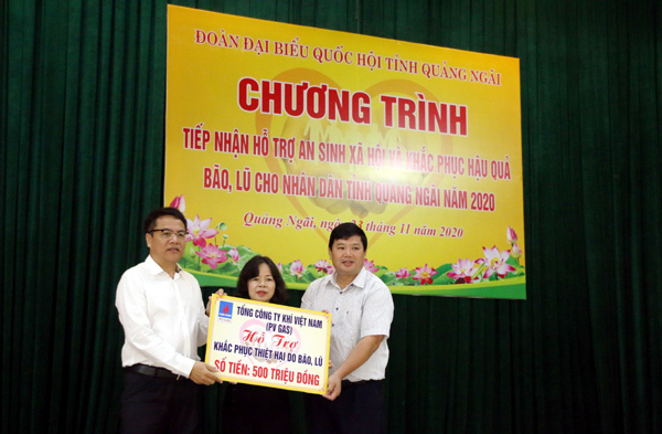 PV GAS ủng hộ 500 triệu đồng cho đồng bào tỉnh Quảng Ngãi
