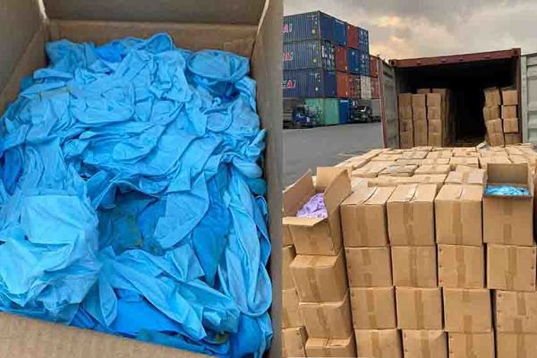 Điều tra việc nhập hàng chục tấn găng tay y tế Trung Quốc đã qua sử dụng