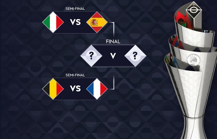 Italy đại chiến Tây Ban Nha, Pháp đấu Bỉ ở bán kết Nations League