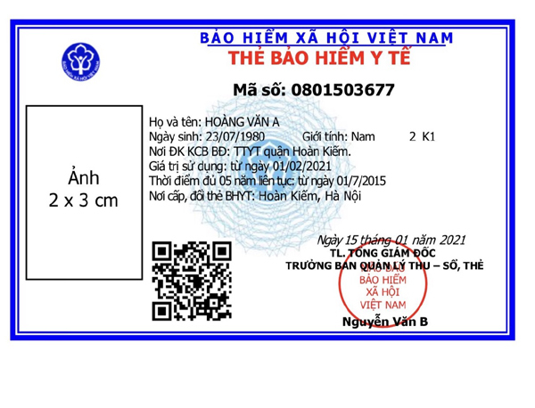 BHXH Việt Nam ban hành mẫu thẻ BHYT mới