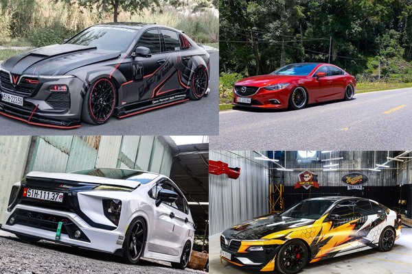 Loạt xe độ hạ gầm theo phong cách siêu xe cực độc ở Việt Nam