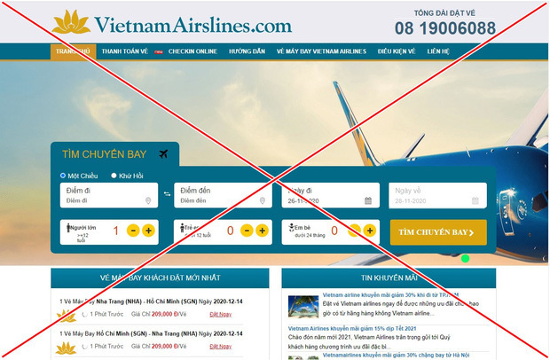 Hiếu PC ra tay 'xoá sổ' 2 trang web giả Vietnam Airlines và Vietjet Air lừa đảo bán vé máy bay