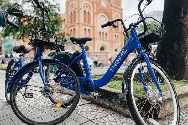 Xe đạp công cộng cho thuê 10.000 đồng/giờ ở trung tâm Sài Gòn
