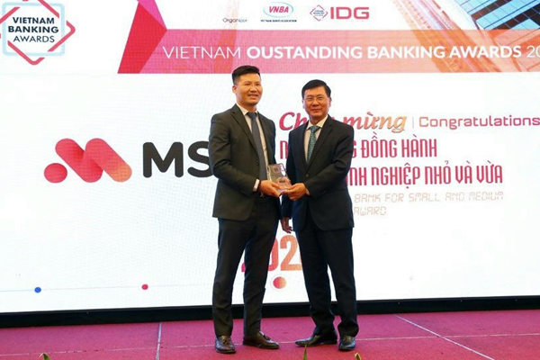 MSB được vinh danh Ngân hàng đồng hành hiệu quả cùng DN vừa và nhỏ