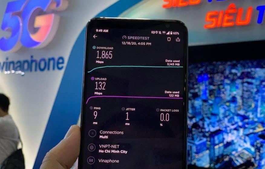VinaPhone công bố vùng phủ sóng 5G tại Hà Nội, TP.HCM