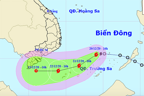 Bão số 14 giật cấp 10 khả năng mạnh thêm, có lúc đổi hướng