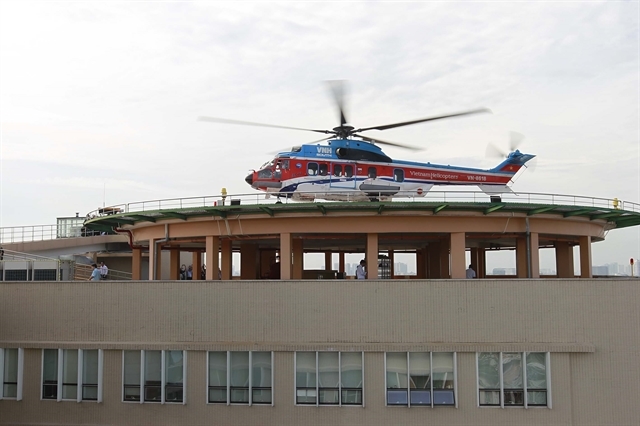 Rooftop helipad opens at HCM City Military Hospital