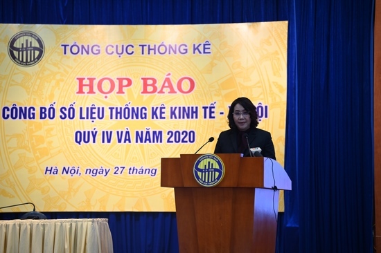 Tổng cục Thống kê công bố số liệu thống kê kinh tế-xã hội quý IV và năm 2020