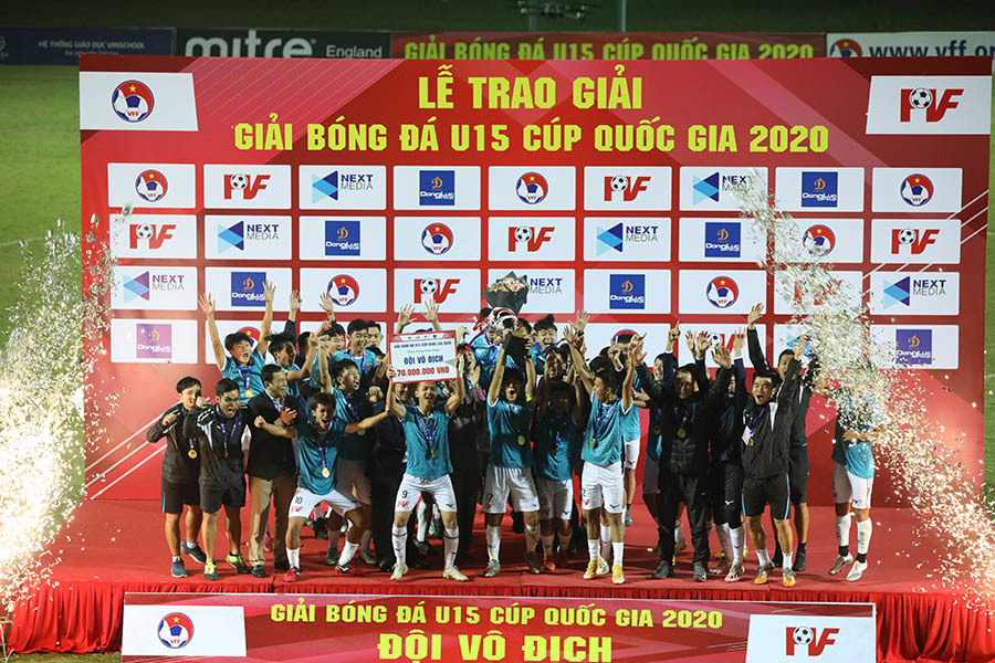 PVF vô địch giải U15 cúp Quốc gia 2020