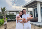 Khoảnh khắc hạnh phúc của Hà Hồ - Kim Lý bên hai con song sinh