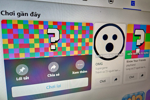 Thận trọng với những game trắc nghiệm ‘dạo’ trên Facebook