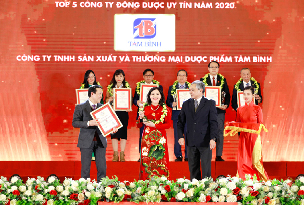 Tâm Bình được vinh danh Top 5 công ty Đông dược uy tín 2020