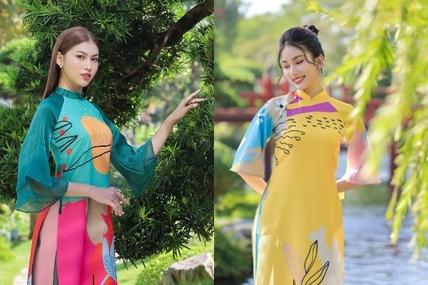 Á hậu Phương Anh, Ngọc Thảo rạng rỡ, yêu kiều trong tà áo dài cách tân