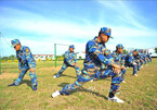 Naval troops prepare on land for dangers of the sea