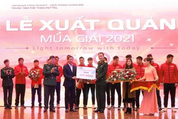 Vô địch V- League 2020, CLB Viettel nhận thưởng 2 tỷ đồng từ MB