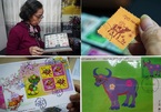 The woman spends years to collect Tet stamps about 12 zodiac animals