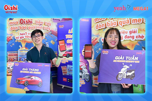 Triệu khách hàng nhận thưởng từ Mega1 và Oishi