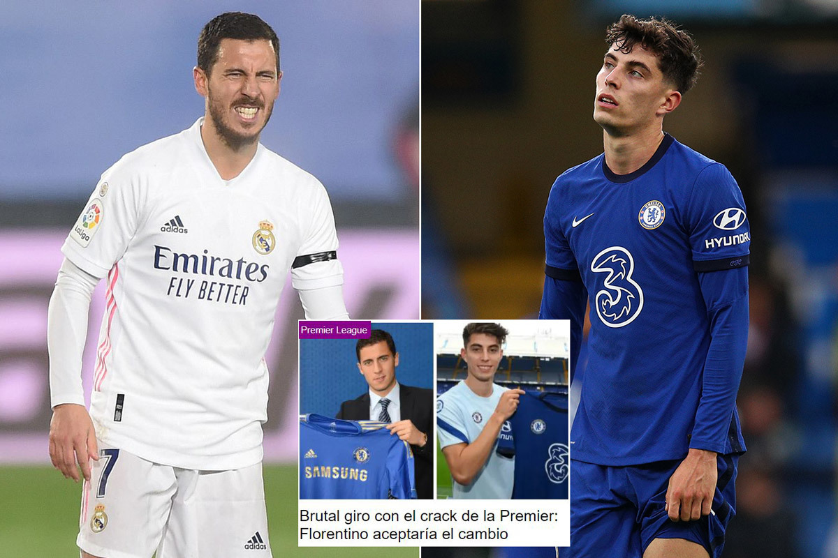 Real Madrid và Chelsea đổi Hazard lấy Kai Havertz