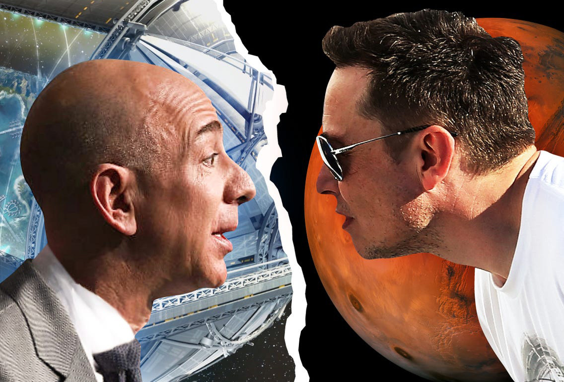 Elon Musk và Jeff Bezos ‘khẩu chiến’ vì một vị trí trên bầu trời