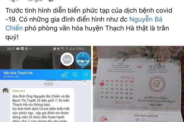Cán bộ huyện 3 lần hoãn đám cưới cho con để phòng dịch Covid-19