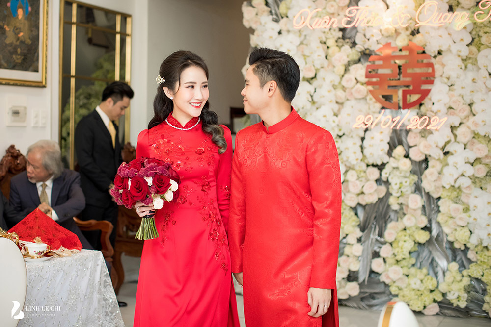 Ảnh cưới ngọt ngào của Phan Thành, Primmy Trương tại nhà riêng