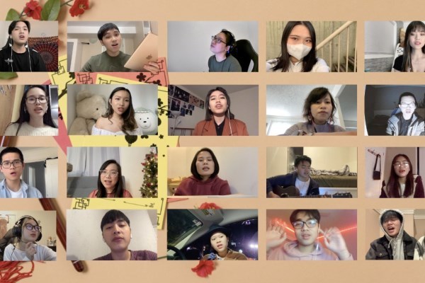 Du học sinh hát 'Đi để trở về', gửi lời chúc Tết quê hương